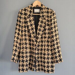Vintage Dana Buchman Wool Houndstooth Blazer - Size 8